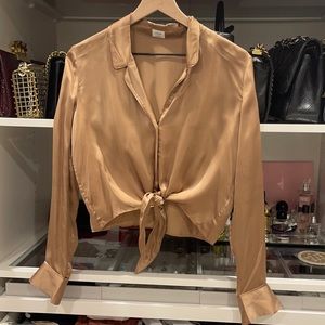 Wilfred Bronze Silky Tie Crop